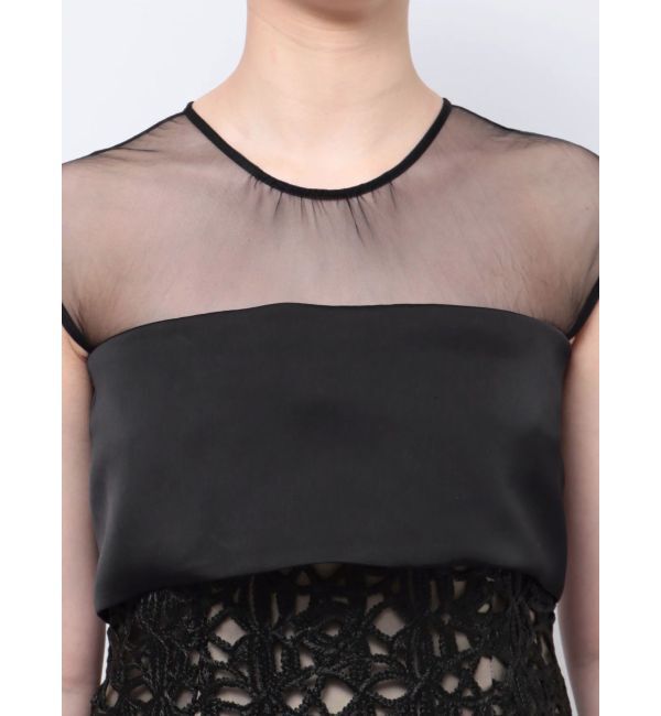 LAGUNAMOON「LADYレザーライクレースIラインドレス」|ドレス|