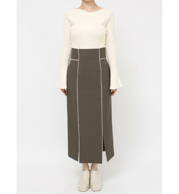 LAGUNAMOON「バイカラーパイピングスカート」|スカート|