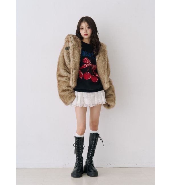 jouetie「ベルトフードファージャケット」|ブルゾン・スタジャン|