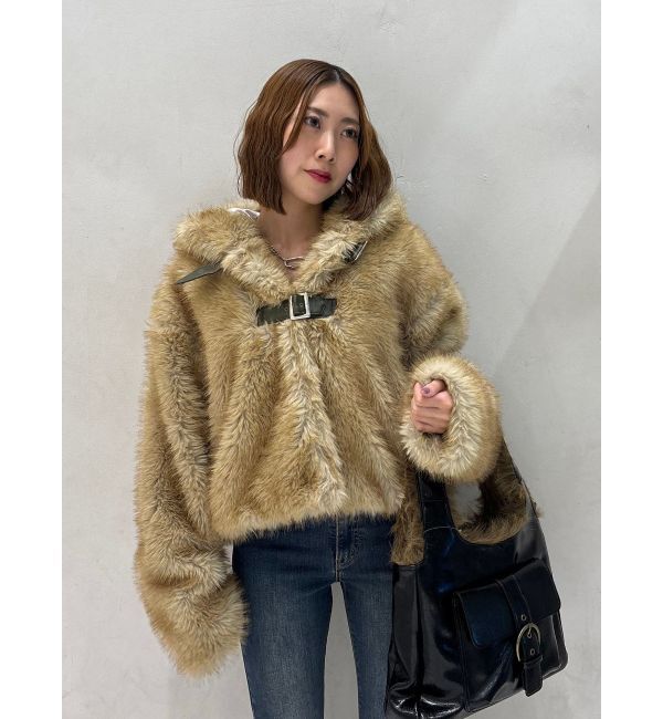 jouetie「ベルトフードファージャケット」|ブルゾン・スタジャン|