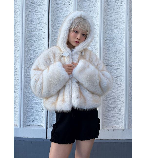 jouetie「ベルトフードファージャケット」|ブルゾン・スタジャン|