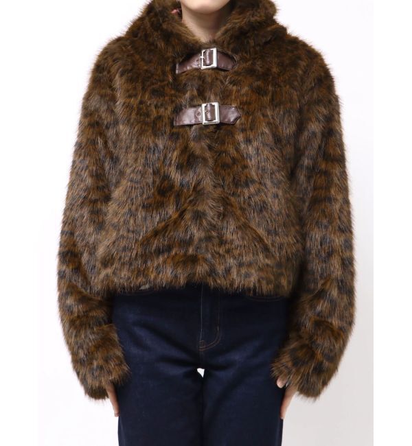 jouetie「ベルトフードファージャケット」|ブルゾン・スタジャン|