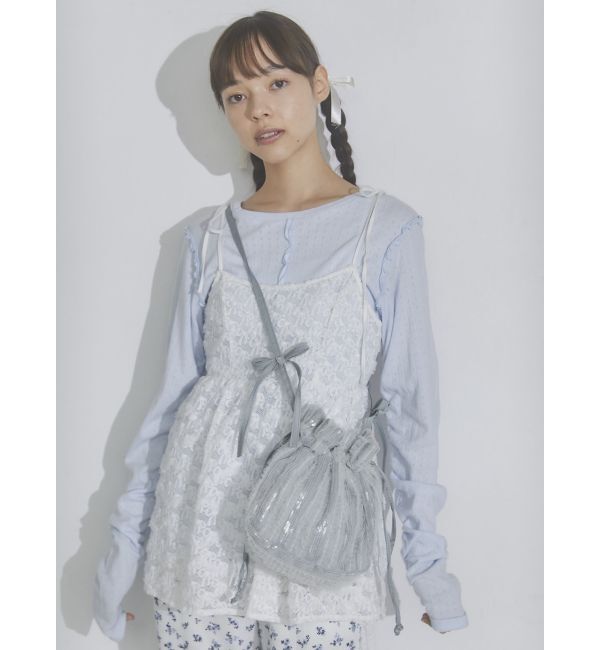 merry jenny「【再入荷】ribbonスパンコールポシェット」|ショルダー・メッセンジャー|