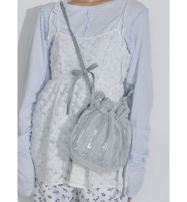 merry jenny「【再入荷】ribbonスパンコールポシェット」|ショルダー・メッセンジャー|