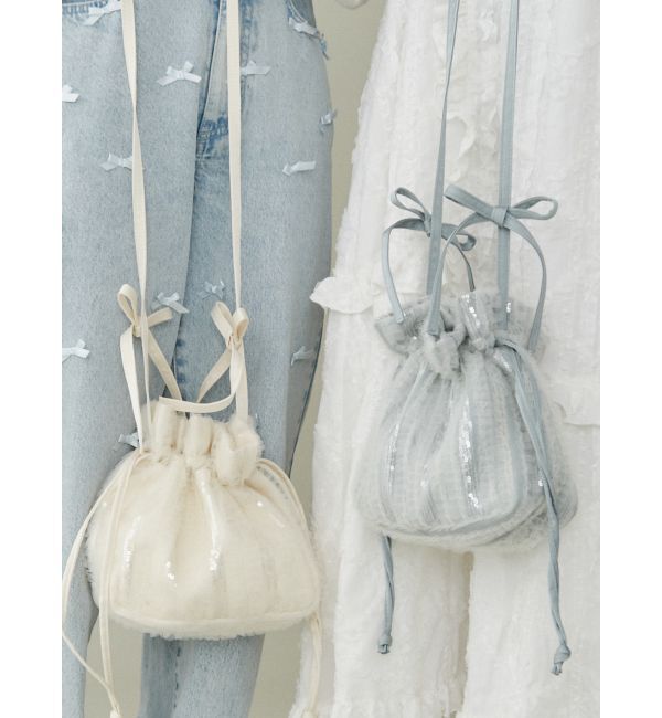 merry jenny「【再入荷】ribbonスパンコールポシェット」|ショルダー・メッセンジャー|