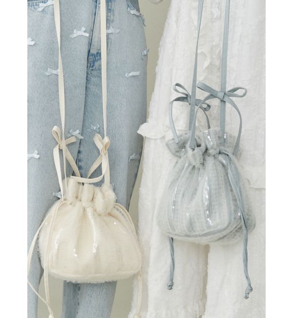 merry jenny「【再入荷】ribbonスパンコールポシェット」|ショルダー・メッセンジャー|