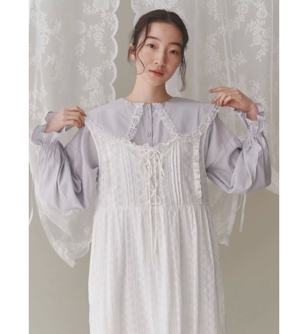 merry jenny「サテンフリルブラウス」|シャツ・ブラウス|