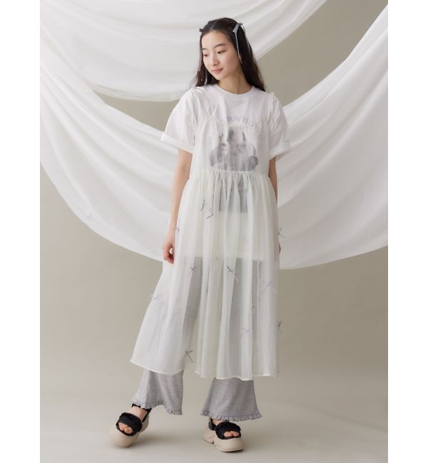 merry jenny「ribbonシアーレイヤードキャミワンピース」|ワンピース|