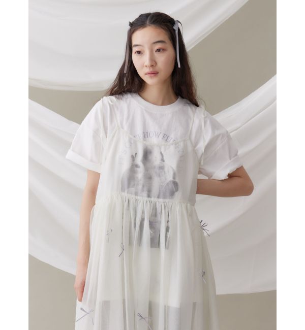 merry jenny「ribbonシアーレイヤードキャミワンピース」|ワンピース|