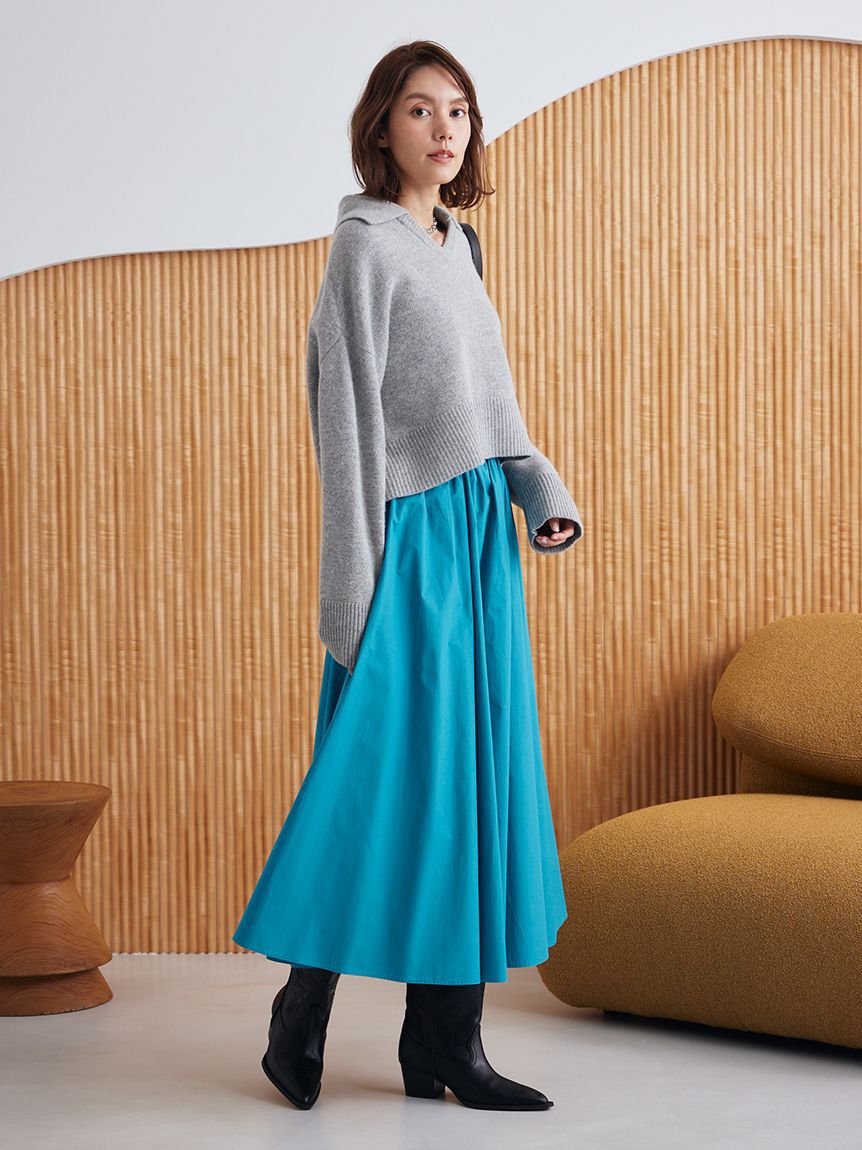 Mila Owen「【00サイズあり】ウエストゴムギャザーマキシスカート」|スカート|