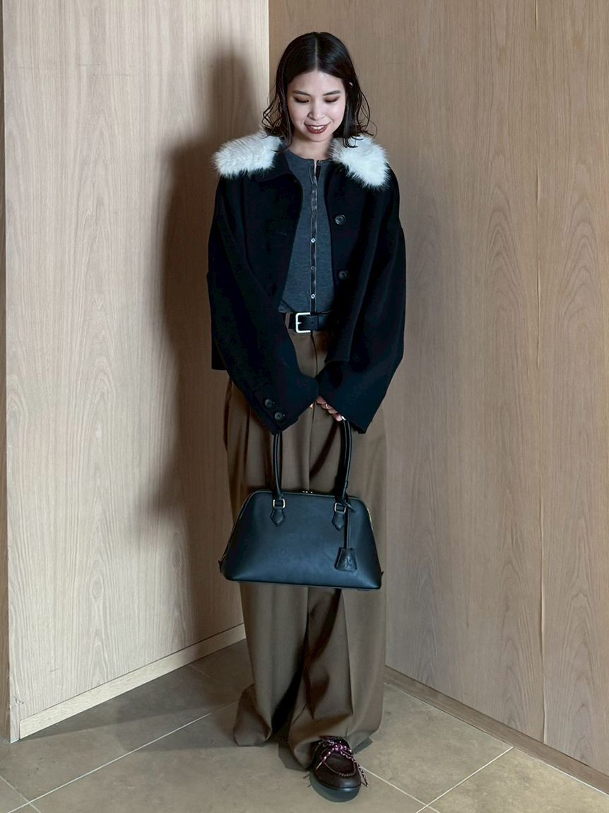 Mila Owen「ベロアリブニットカーディガン」|ニット・セーター|