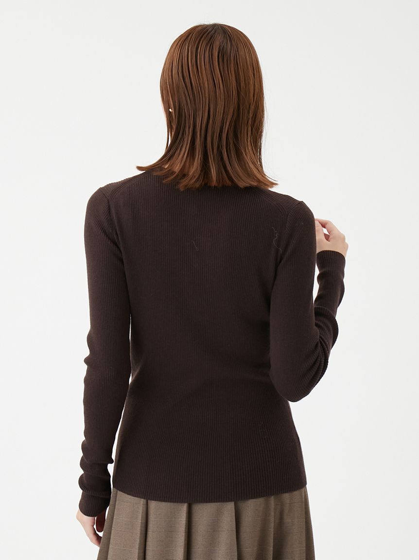 Mila Owen「ベロアリブニットカーディガン」|ニット・セーター|