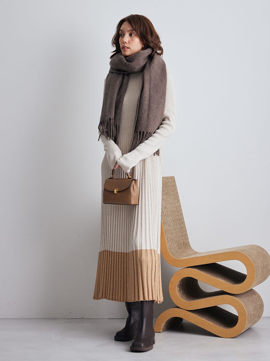 Mila Owen「タートルネックロングリブニットワンピース」|ワンピース|