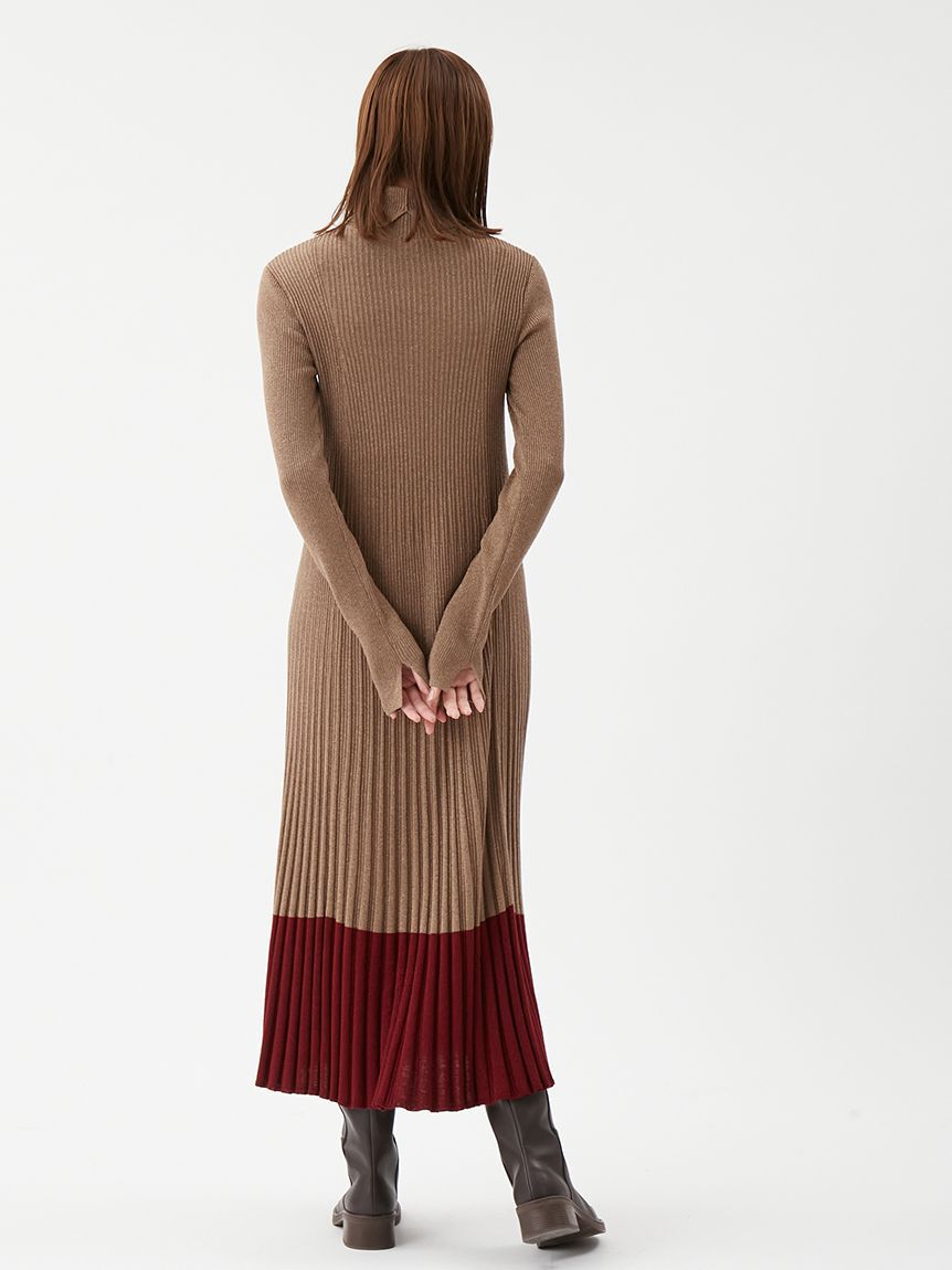 Mila Owen「タートルネックロングリブニットワンピース」|ワンピース|