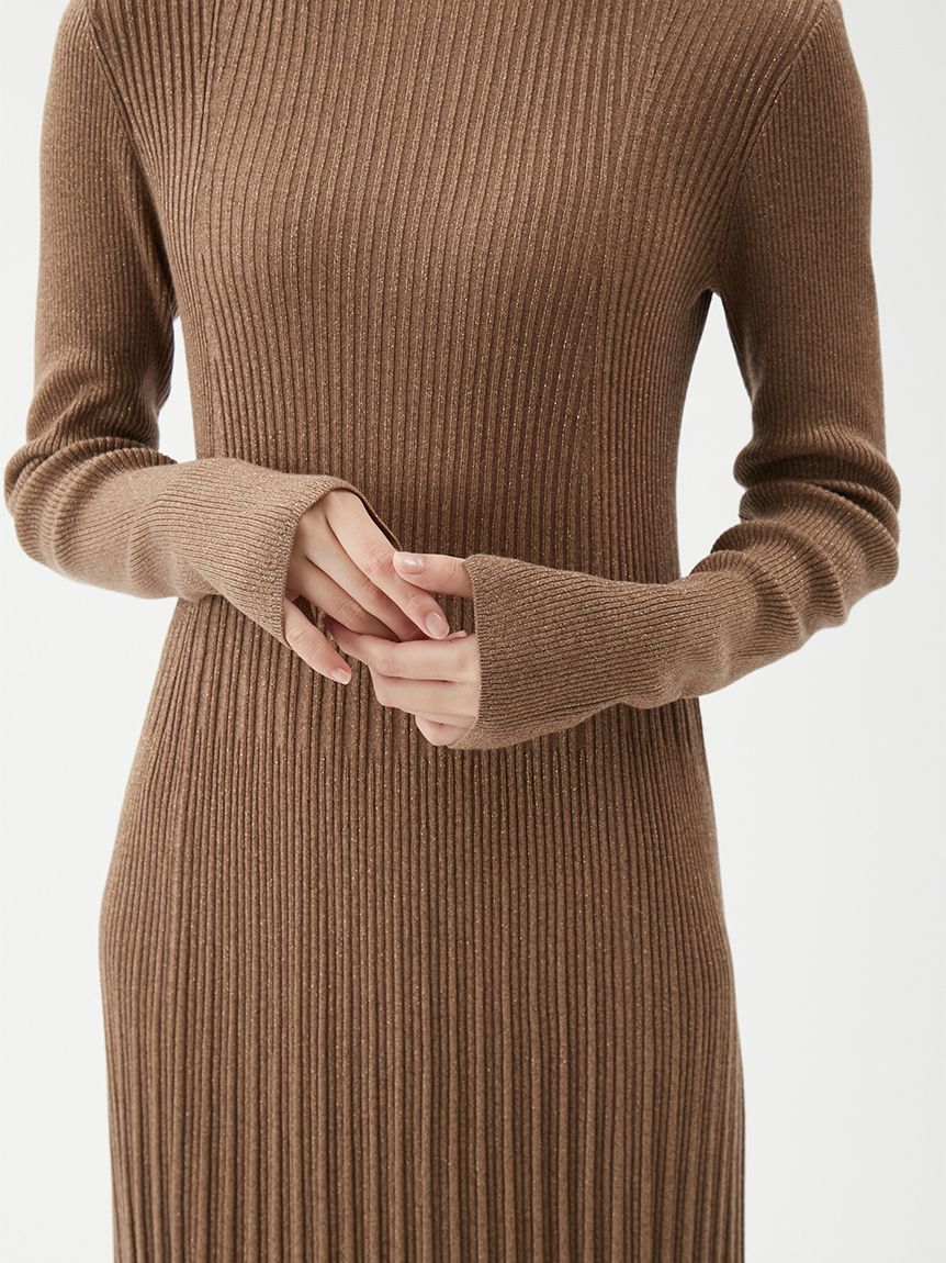 Mila Owen「タートルネックロングリブニットワンピース」|ワンピース|