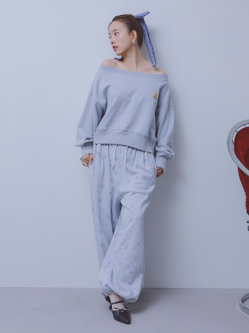 FURFUR「【限定カラー】フラワープリントスウェットワイドパンツ」|その他|