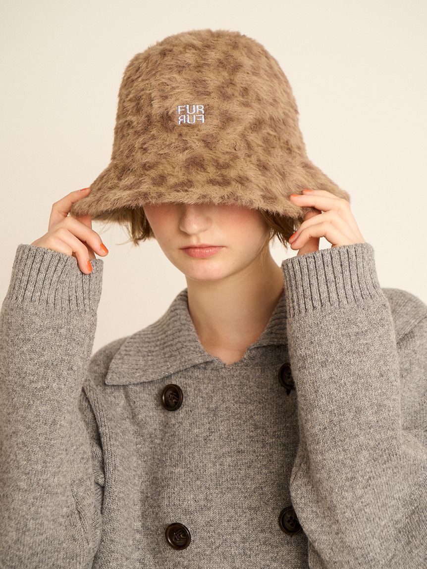 FURFUR「ロゴ刺繍エコファーバケットハット」|ハット|