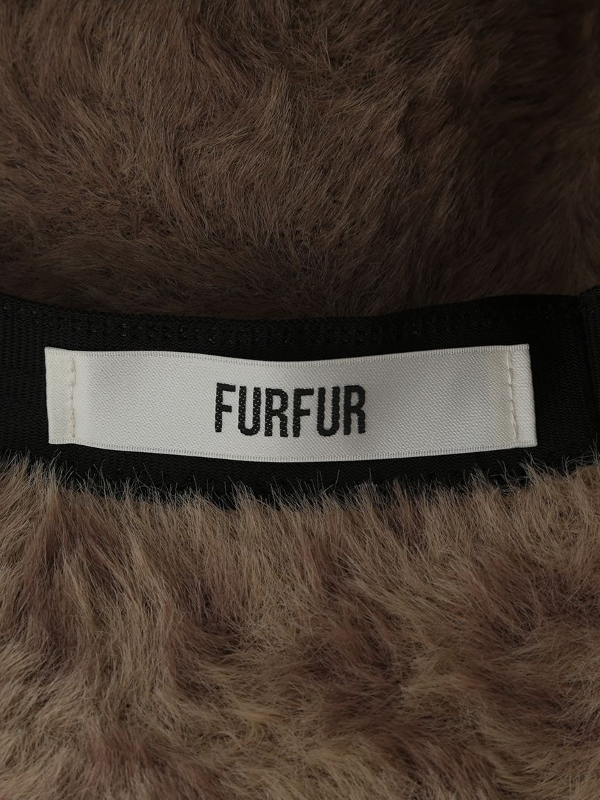 FURFUR「ロゴ刺繍エコファーバケットハット」|ハット|