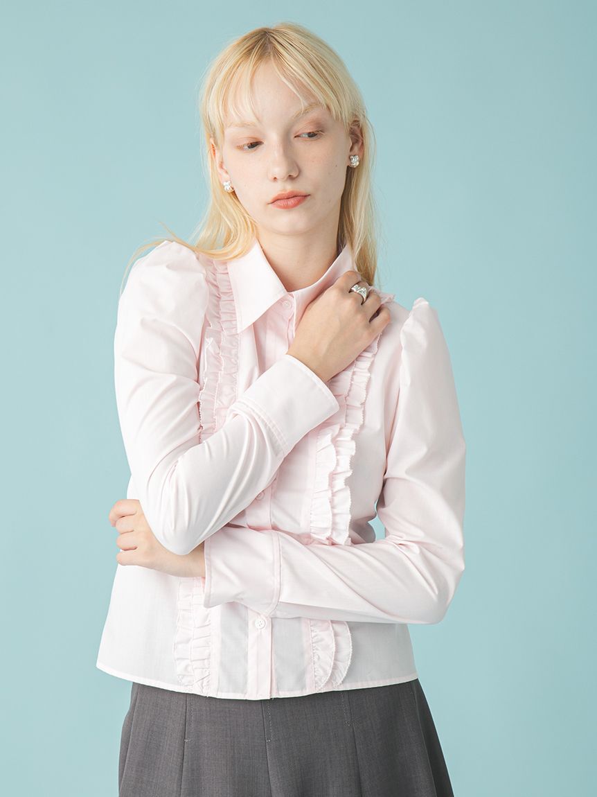 FURFUR「コンパクトパフスリーブシャツ」|シャツ・ブラウス|