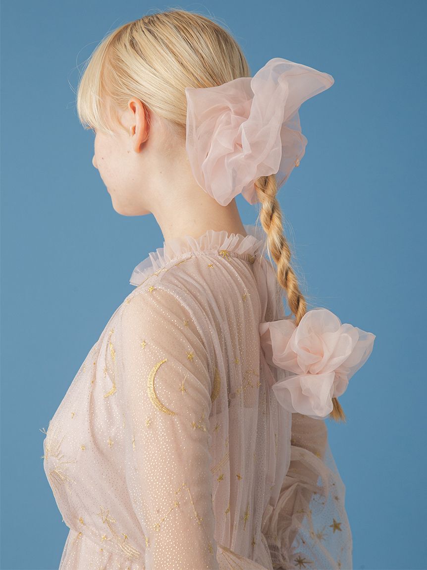 FURFUR「ボリュームオーガンジーシュシュセット」|ヘアバンド|