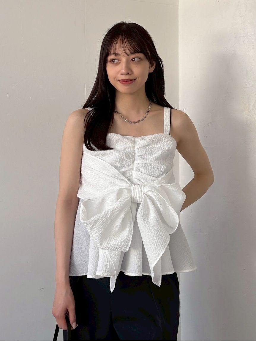 FRAY I.D「2wayリボントップス」|Tシャツ・カットソー|WHT