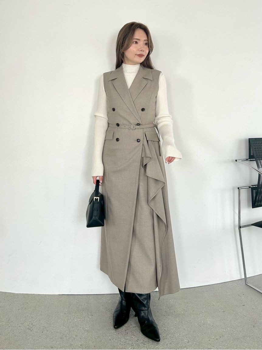 FRAY I.D「ウールシルクリブニットハイネックプルオーバー」|ニット・セーター|