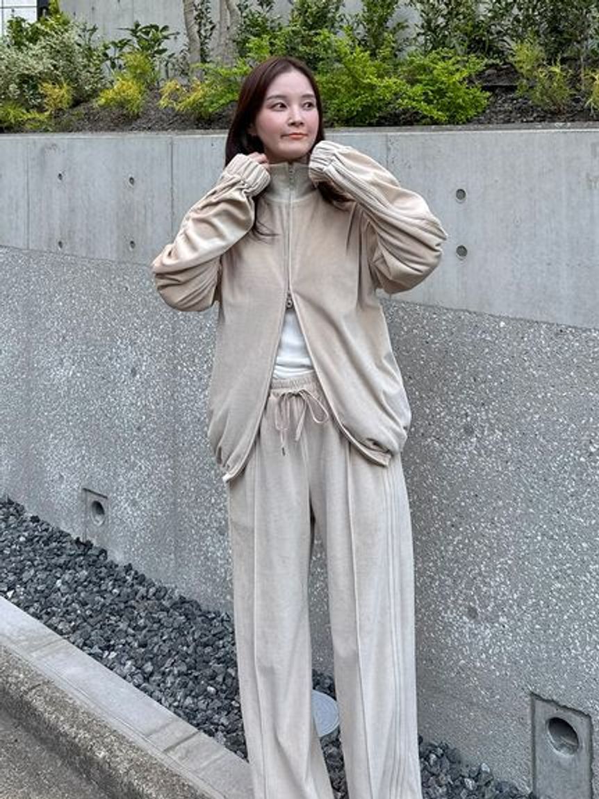 styling/「【WEB限定カラーあり】【セットアップ対応】ドローコードベロアパンツ」|その他|BEG