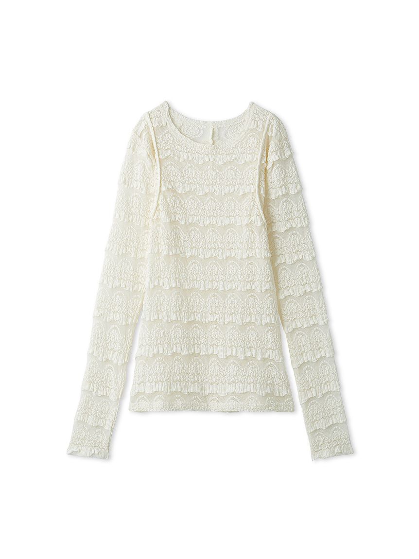 styling/「ラッフルレース2WAYシアートップス」|Tシャツ・カットソー|WHT