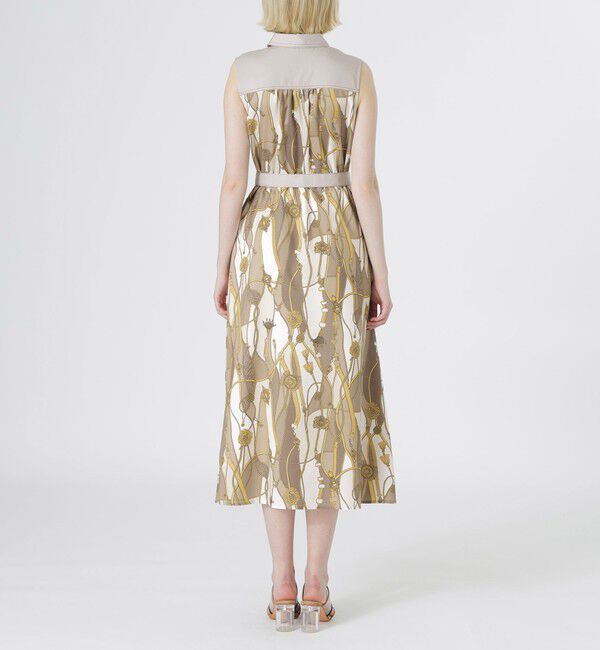  「バックスカーフノースリーブワンピース」|ワンピース|