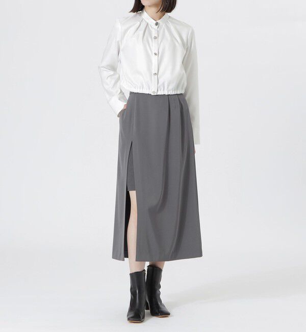  「タッククロップドバンドカラーシャツ」|シャツ・ブラウス|