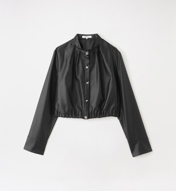  「タッククロップドバンドカラーシャツ」|シャツ・ブラウス|ブラック