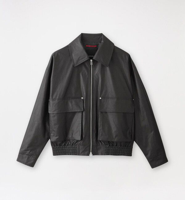  「ワックスヴィンテージライクフライトブルゾン」|ブルゾン・スタジャン|ブラック