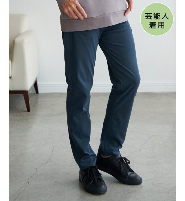 ikka「【雑誌MonoMax4月号掲載】GOKU楽 EASY STRETCH イージーストレッチ 5Pパンツ」|その他|ブルーグリーン