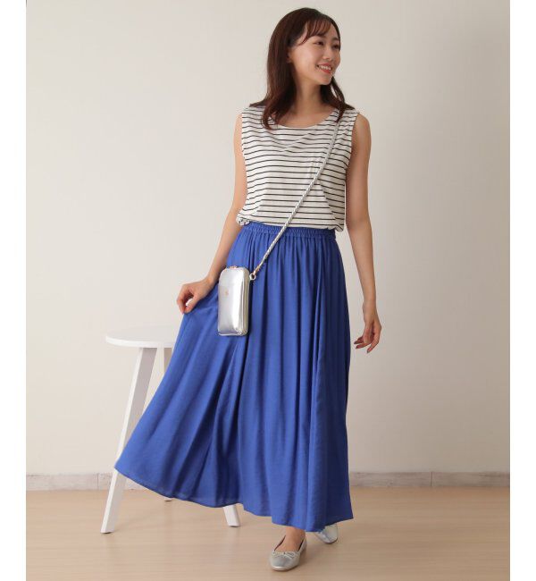 ikka「【雑誌 InRed 6月号掲載】【接触冷感／UVカット】コットンUSA裾ラウンドノースリプルオーバー」|タンクトップ|