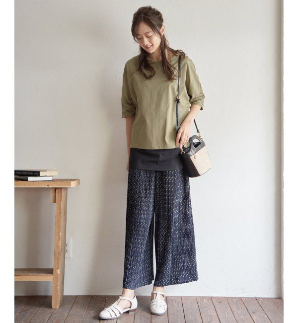 ikka「【雑誌 InRed 6月号掲載】【接触冷感／UVカット】コットンUSA裾ラウンドノースリプルオーバー」|タンクトップ|