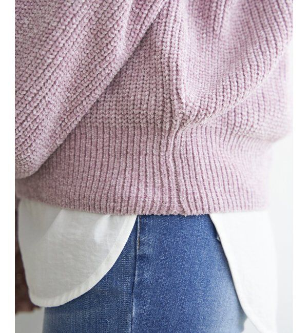 ikka「太畦モールニット」|プルオーバー|