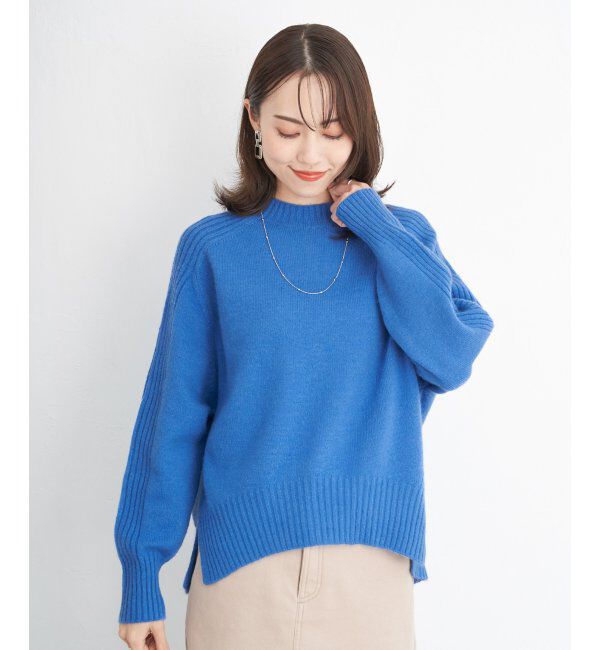 ikka「サイドスリットニットプルオーバー」|プルオーバー|