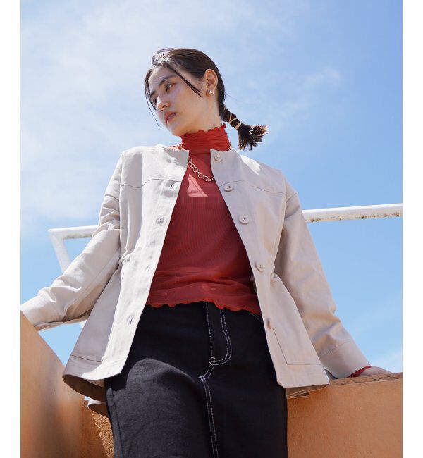 VENCE share style「ノーカラーマルチウェイジャケット」|ミリタリージャケット|