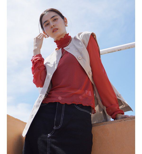 VENCE share style「ノーカラーマルチウェイジャケット」|ミリタリージャケット|