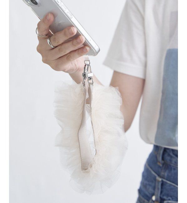 VENCE share style「ショートチュールフリルストラップ」|ネックレス|オフホワイト