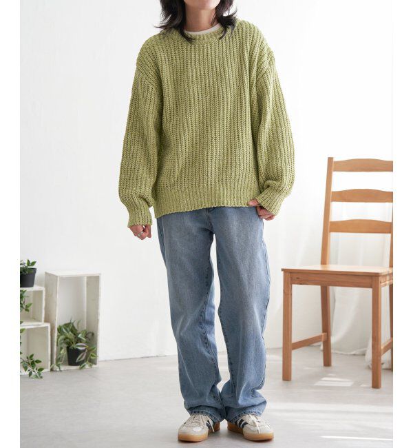 VENCE share style「片畦ミックスモールニット」|ニット・セーター|