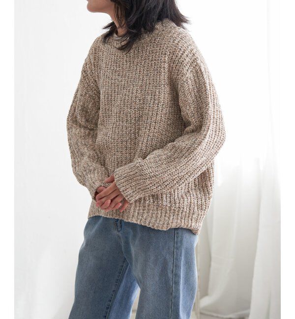 VENCE share style「片畦ミックスモールニット」|ニット・セーター|