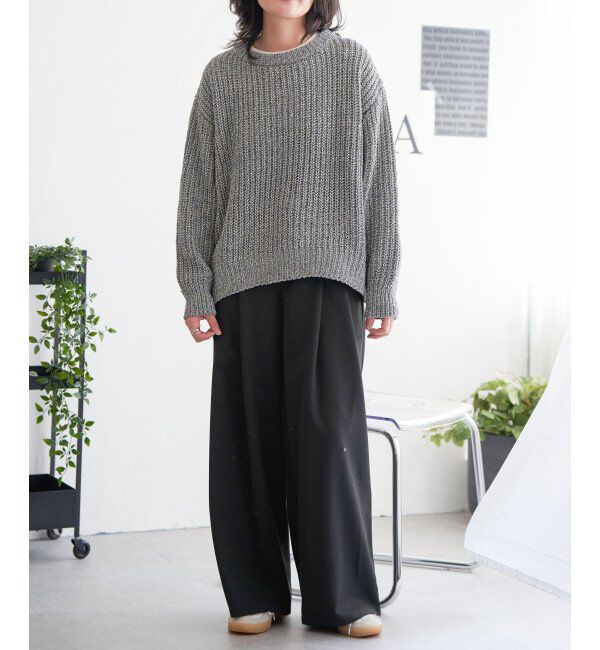 VENCE share style「片畦ミックスモールニット」|ニット・セーター|