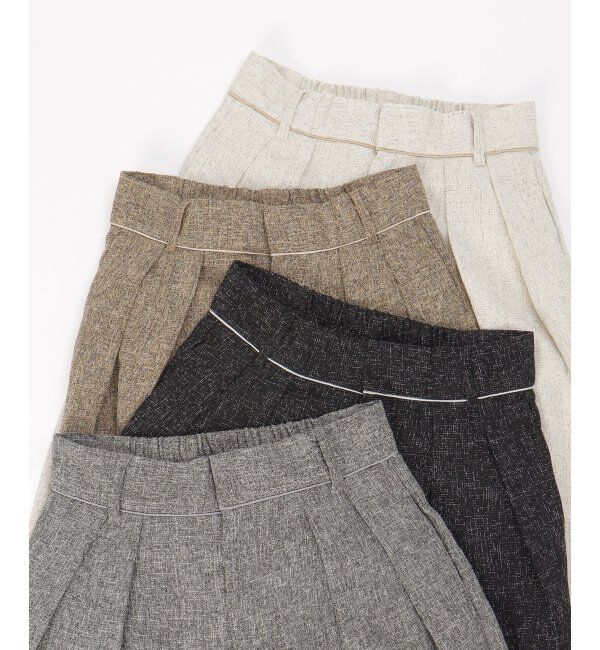 VENCE share style「サマーツイードタックパンツ」|デニム|