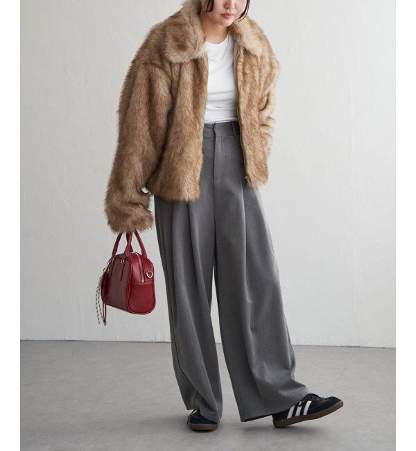 VENCE share style「シャギーファーショートコート」|ブルゾン・スタジャン|