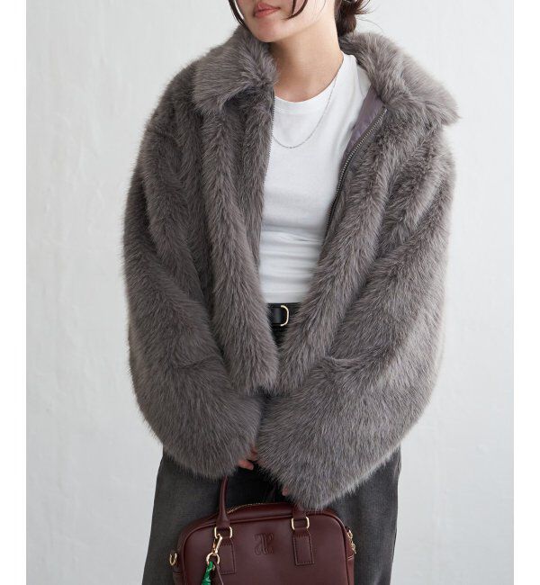 VENCE share style「シャギーファーショートコート」|ブルゾン・スタジャン|