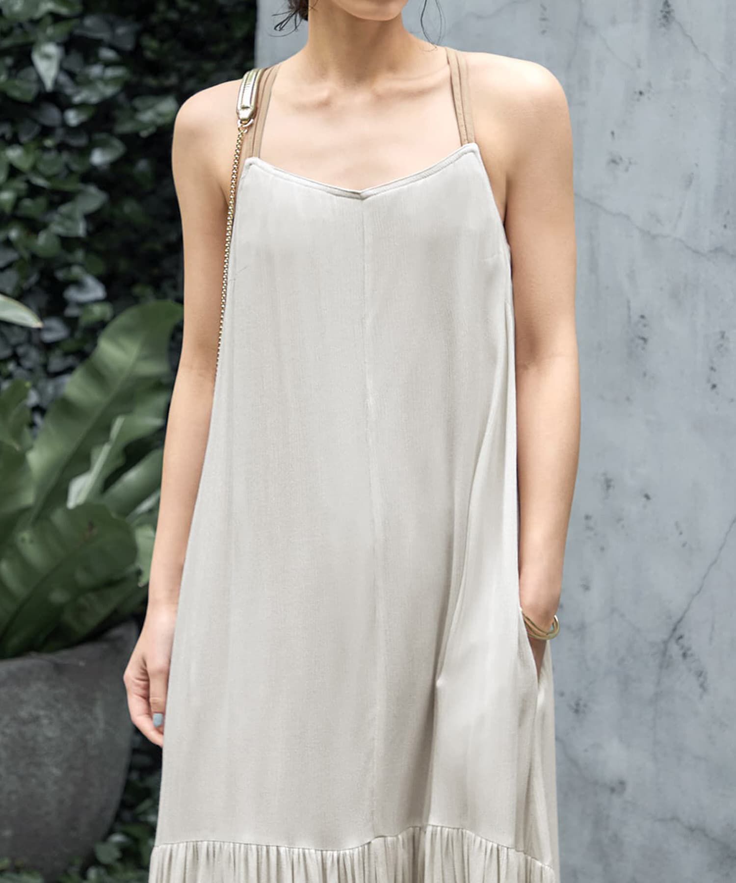 STYLE DELI「楊柳バッククロスキャミワンピース」|ワンピース|