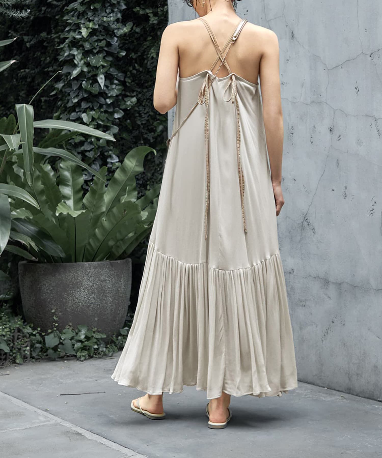 STYLE DELI「楊柳バッククロスキャミワンピース」|ワンピース|