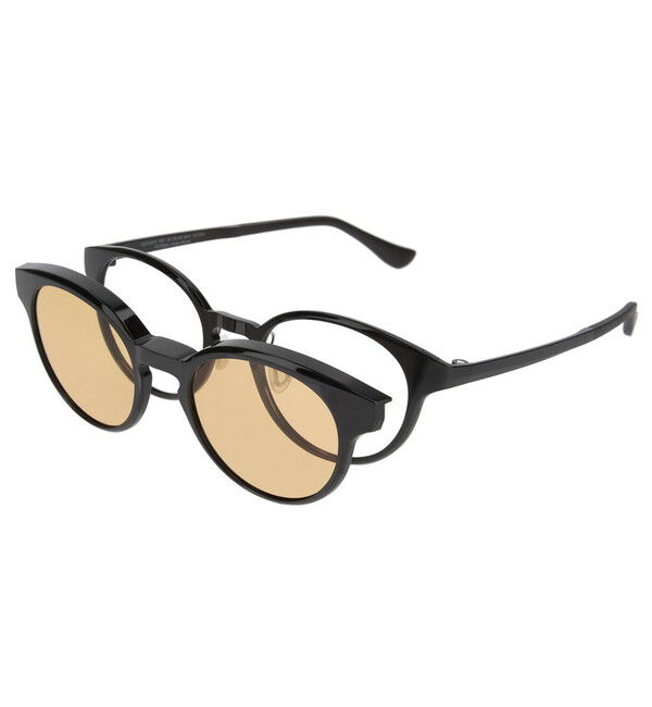  「ボストン型 2WAY メガネ｜メガネとしても使いやすいボストンフレーム/Zoff NIGHT&DAY」|サングラス|ブラック