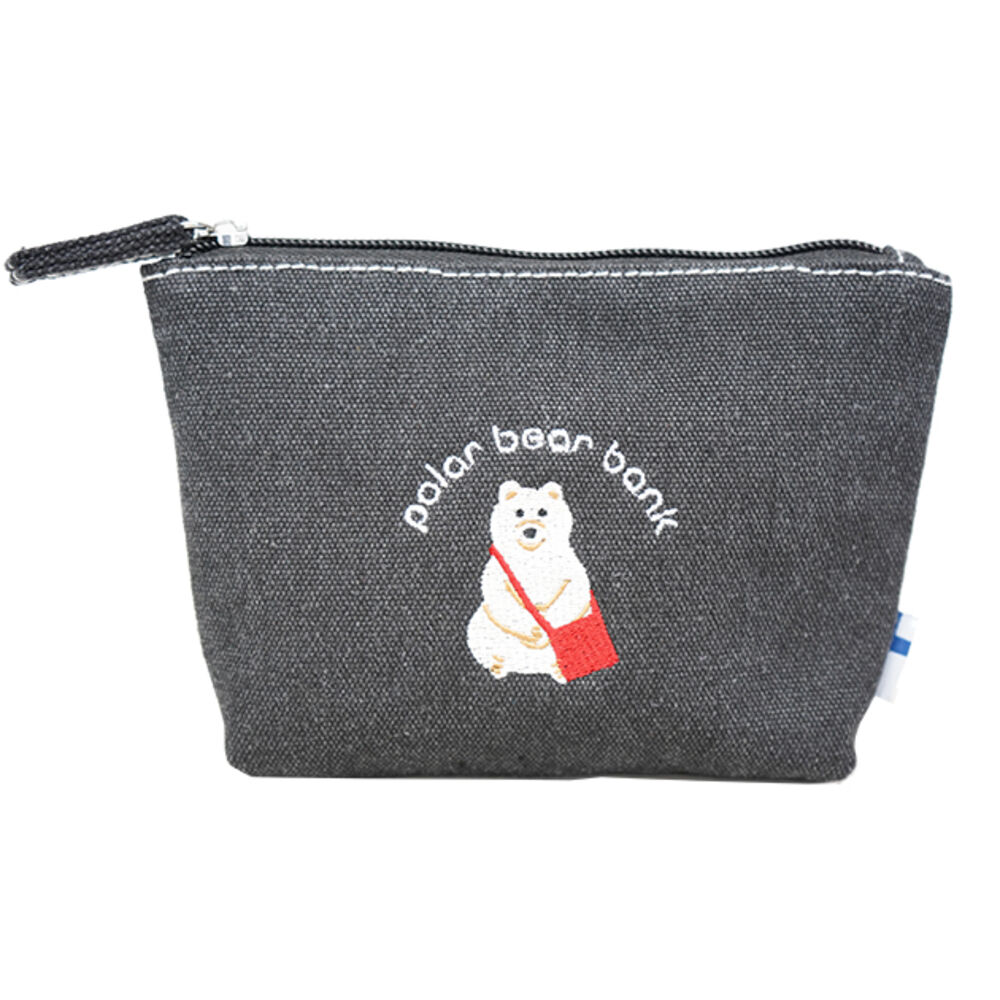 BACKYARD FAMILY「ポーラーベアバンク ポーチ PolarBearBank 通販 メイクポーチ シロクマ マルチポーチ」|ポーチ|ブラック1